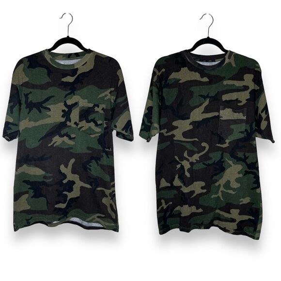 RedHead Camouflage Short Sleeve Crew Neck T Shirts Lot 2 Undershirt Men Medium - Picture 1 of 12